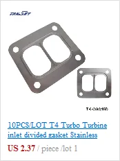 1 комплект T4/T3 Turbo Нержавеющая сталь(под углом 90 градусов) для переходный фланец+ 3 знака после "Vband 304 TKD90V30