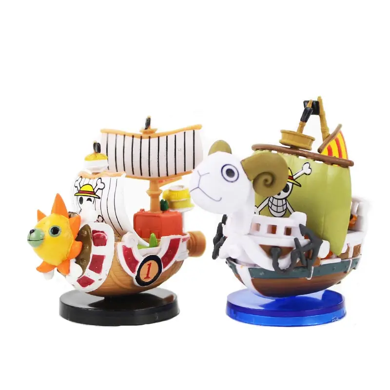

2styles Anime One Piece Figures Going Merry Thousand Sunny Pirate Ship of Straw Hat Pirates PVC Collectible Model Toys 7cm
