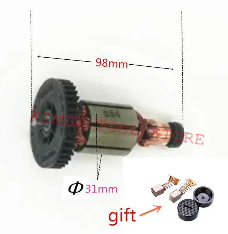 DC18V 14.4V Armature Motor 619218-8 619217-0 619218A8 for MAKITA DGA402RFE DGA402RME BGA402RFE DGA402Z DGA402 GA402D DGA402FSJ |