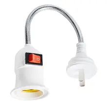 E27 светодиодный светильник лампа ВКЛ/ВЫКЛ светильник ing удлинение Держатель гибкий угол расширение резьба голова Ночной светильник адаптер конвертер