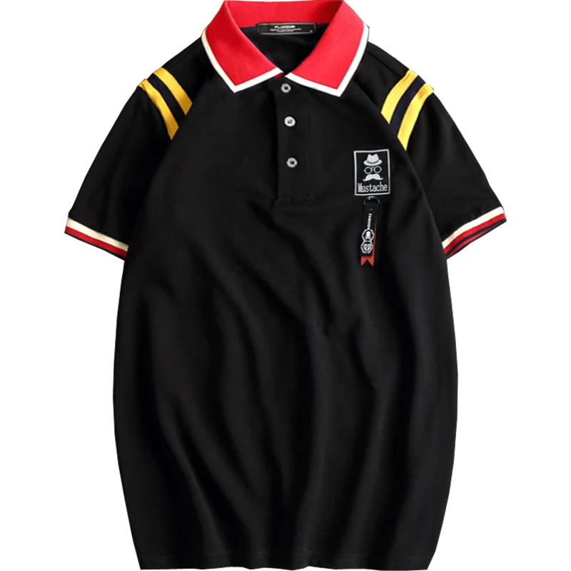 

2019 Plus Size BIG MAN Polo Men Shirt Mens Short Sleeve Solid Shirts Camisa Polos Masculina Casual cotton Plus size 6XL 7XL 8XL