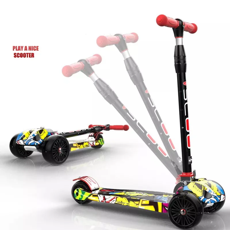 Children Foldable Scooter, 3 Wheels Folding Scooter, children kick scooters foot scooters