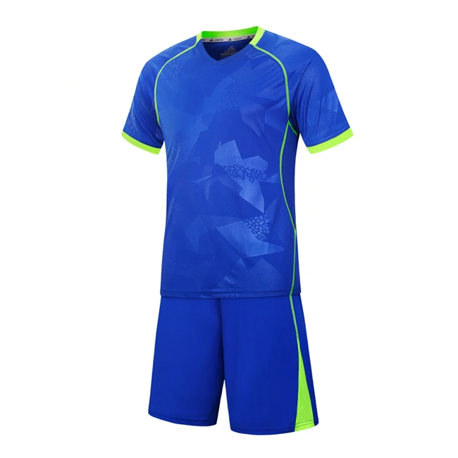 Футбольные майки Детские мужские футбольные майки наборы быстросохнущие спортивные футбольные тренировочные формы для мальчиков пустые спортивные костюмы на заказ - Цвет: L5019 blue