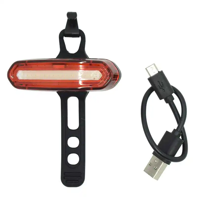 Ультра яркий светодиодный велосипедный светильник 300 люменов с подзарядкой через USB Предупреждение о безопасности, велосипедный задний светильник, велосипедный фонарь с красным отражателем