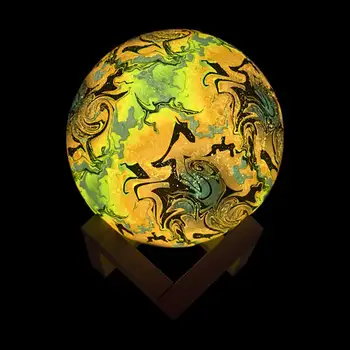 

Hot 3D Moon Light with Wood Stand Touch Contro Remote USB Charging LED Lamp for Baby Kids Party Gifts