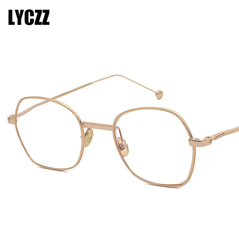 LYCZZ 2019 New Exquisite Square Glasses Students Fashion Trend Alloy Sunglasses Unisex Myopia Spectacle Prescription eyewears |