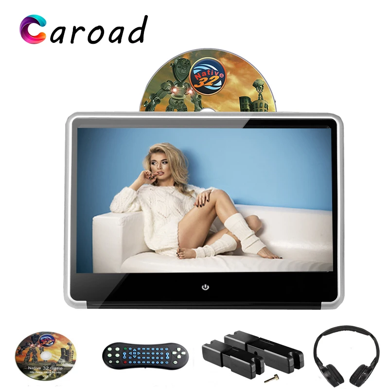 Caroad 11.6 Inch Car Headrest IPS Screen Monitor HD 1080P Video DVD Player Touch Support HDMI/USB/SD/Game/IR/FM/Speaker | Автомобили и