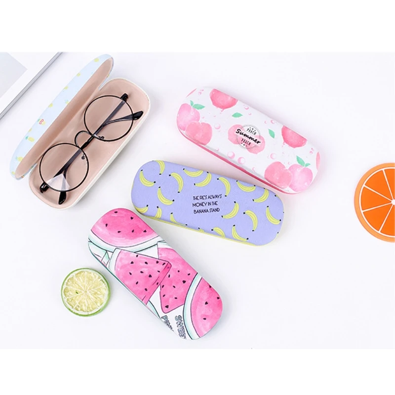 Переносные фруктовые солнцезащитные очки, Жесткий Чехол для очков, защитная коробка для очков, сумка, конфетный цвет, держатель F05