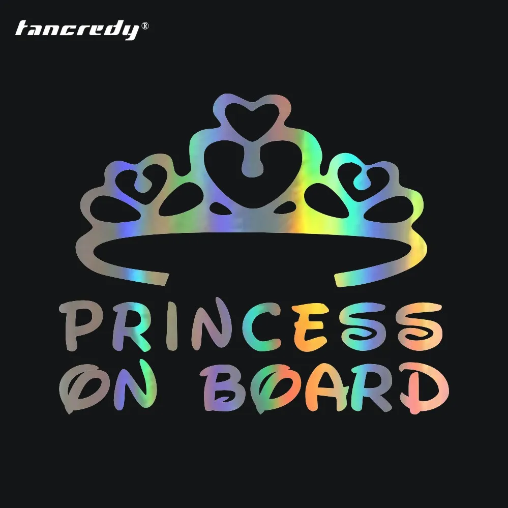 

Princess On Board Stickers Baby Girl Name Customize Car Styling Stickers 17*14cm Car Stickers and Decals 0386