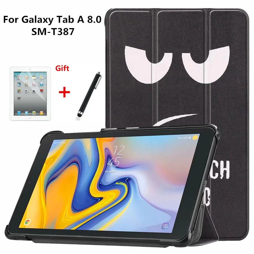 Магнитный чехол подставка из искусственной кожи для Samsung Galaxy Tab A 8 0 2018 дюйма