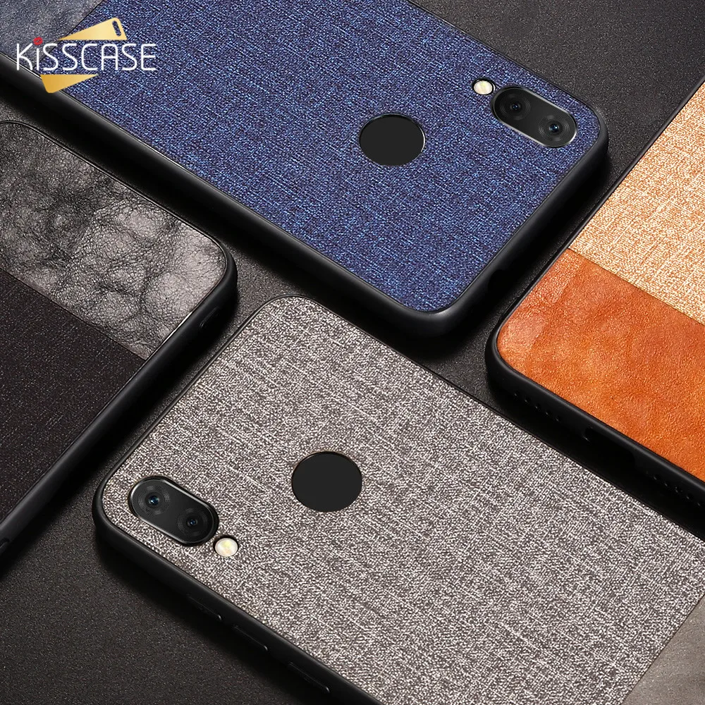 Тканевый чехол KISSCASE для Xiaomi Pocophone F1 Mi 9 8 Lite A2 A1 PU кожаный play Redmi Note 7 6 Pro |