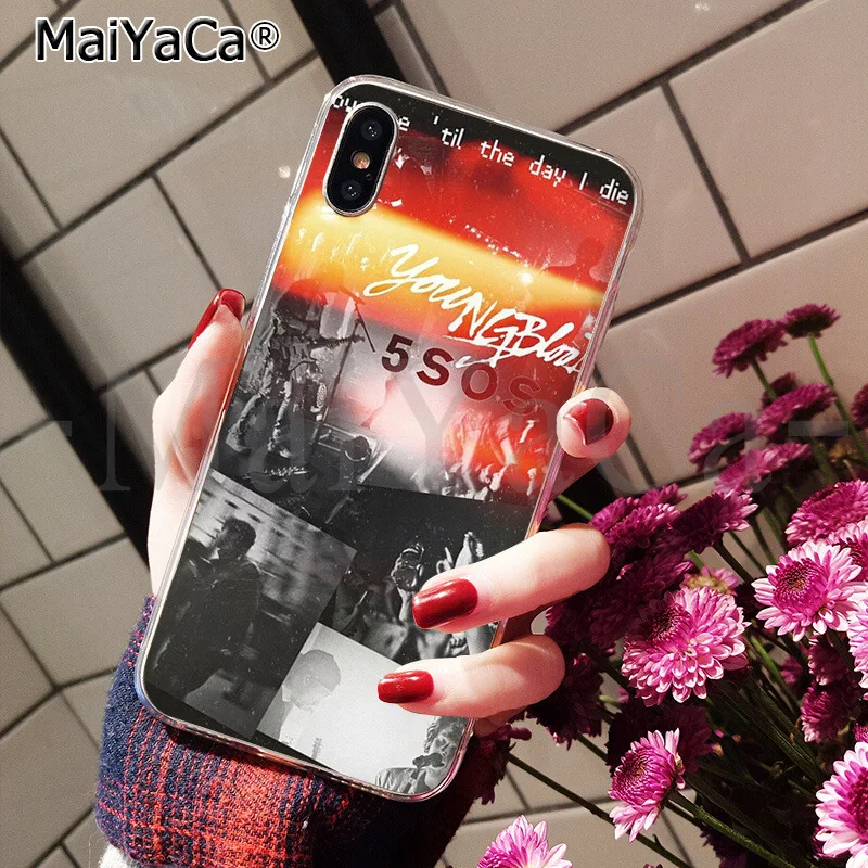 MaiYaCa 5SOS Coque Основа Чехол для iPhone X XS MAX 6 6s 7 7 plus 8 8 плюс 5 5S SE XR - Цвет: A8