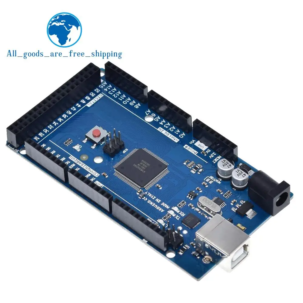 TZT Mega 2560 R3 с логотипом mega2560 REV3 ATmega2560-16AU плата(не USB кабель) совместимый Mega 2560 r3 для Arduino