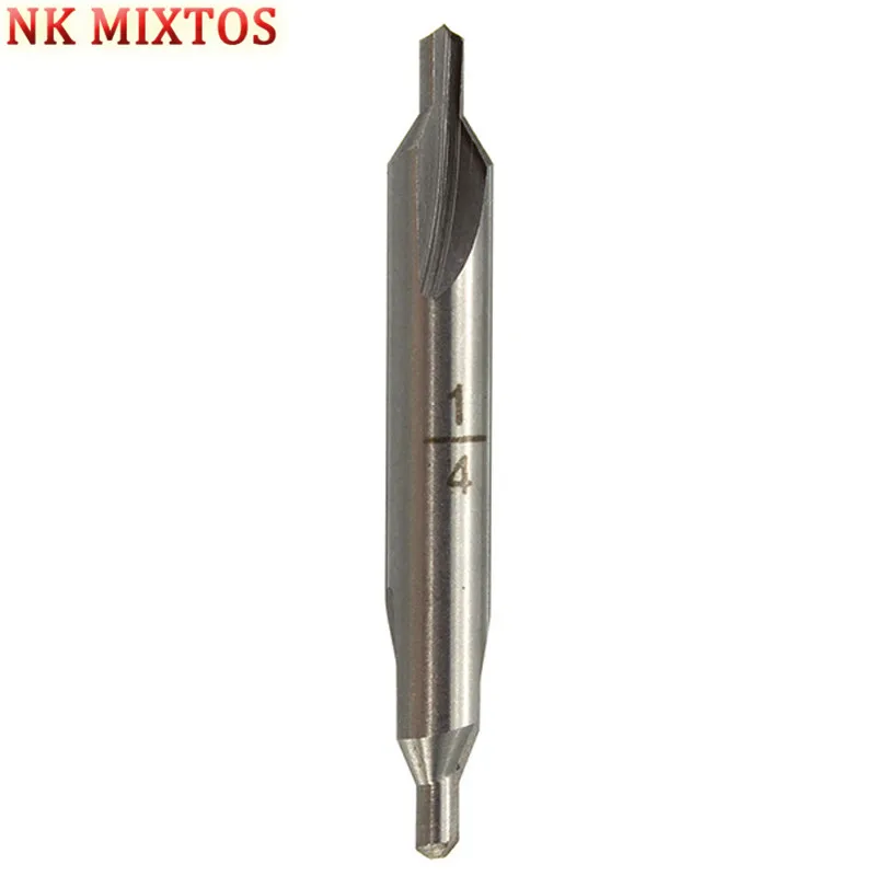 

Free Shipping 1PC 1/4 HSS Center 60 degrees Spotting Drill Bits Combined Countersink High Speed Tool