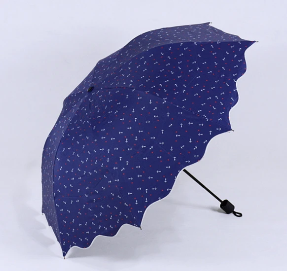 

Lace Parasols Women Sunny Rainy Folding Umbrella Strong Frame Princess Cute Flouncing 53.5x8K Black Coating Adult Umbrellas