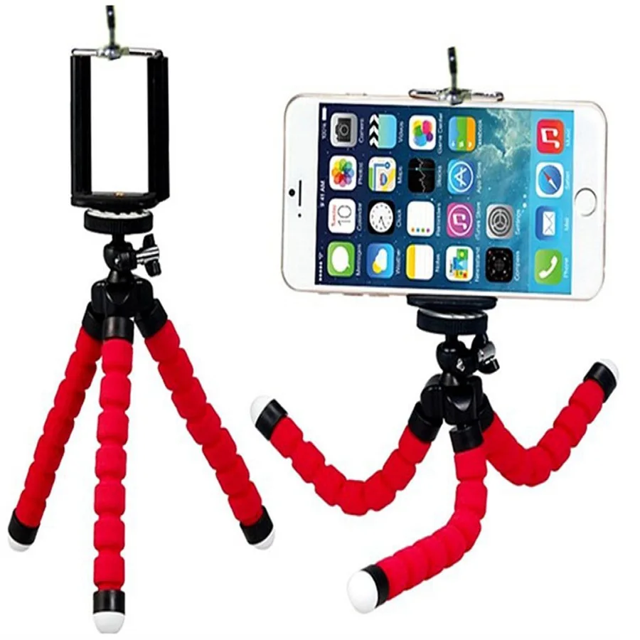  Mini Flexible Sponge Octopus Tripod With Phone Holder Stand Mount For Gopro Hero 4 3 3+ Phones Came