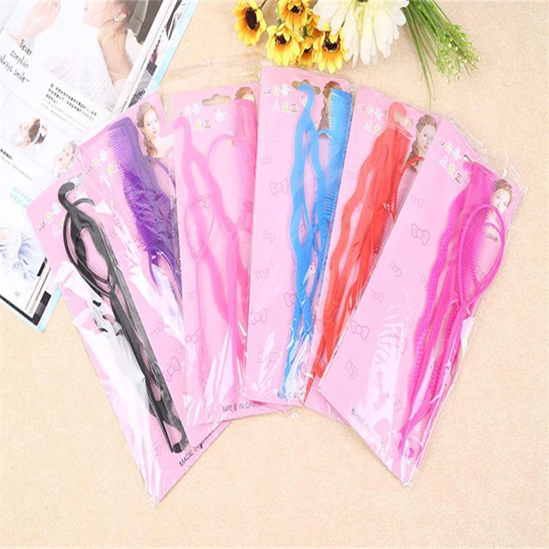 MISS ROSE 1 Set Ponytail Creator Plastic DIY Hair Styling Tools Hair Bands Girls Hair Braid Accessories Bun Maker Girl Headband