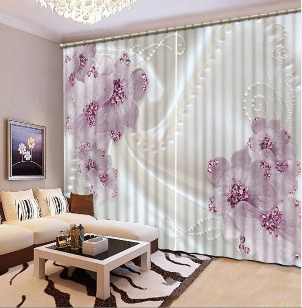 

3D Bedroom Curtains waterfall landscape Curtains For The Living room Custom made 3D Window Curtain