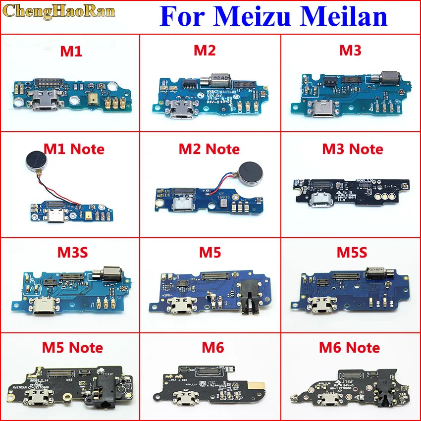 

ChengHaoRan Micro Dock Connector Board USB Charging Port Flex Cable Replacement For Meizu Meilan M1 M2 M3 M5 M6 Note M3S M5S