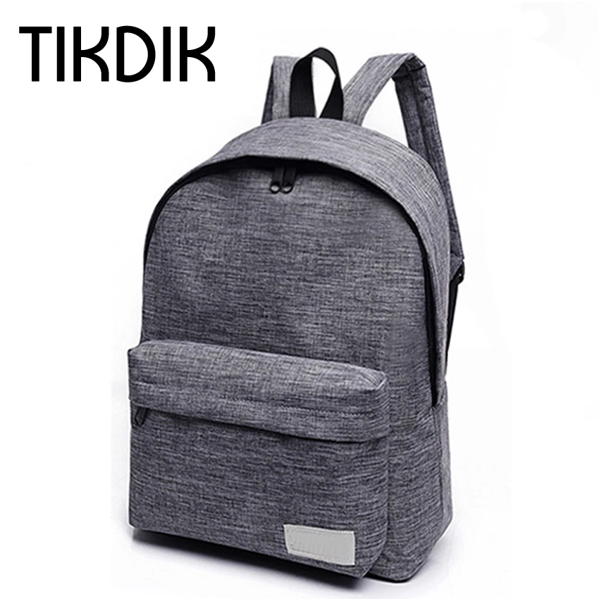 

Fashion Simple Canvas Backpack Solid color School Laptop Backpack Men Travel Bag pack Casual Rucksack Mochila bolsa feminina