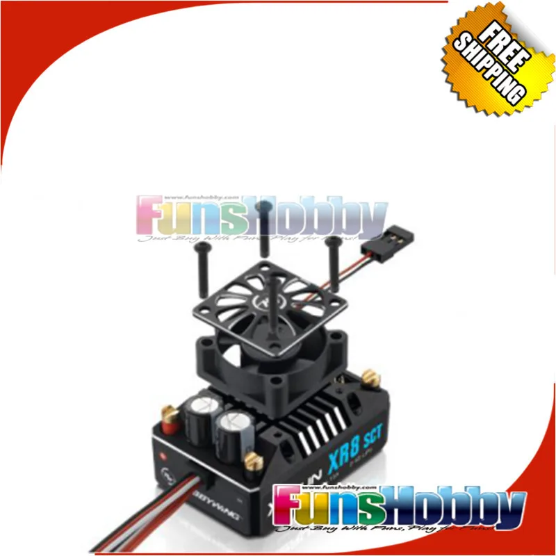 Hobbywing XR8 SCT 140A Бесщеточный Регулятор скорости ESC и 3 в 1 ЖК программная карта для 1/8