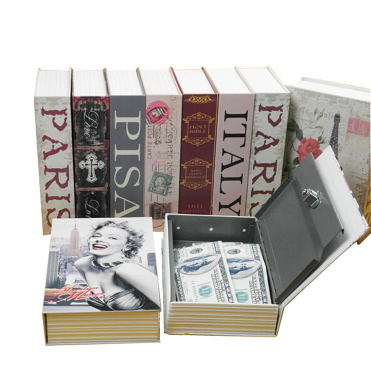 

Security Mini Dictionary Safe Box Book Money Hide Secret Security Safe Lock Cash Money Coin Storage Jewelry Key Locker Kids Gift