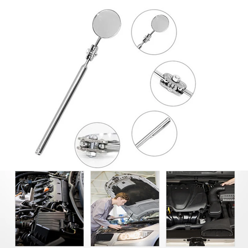 

SHDLIFE Car Hand Maintenance Inspection Mirror Extending Swivel Telescopic Chassis Inspection Convex Lens Tool Auto Accessories