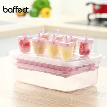 1 компл. Пластик мороженое для фруктового льда Пособия по кулинарии инструменты прямоугольник в форме многоразовые DIY Замороженные Мороженое Поп формы для выпечки с ложка