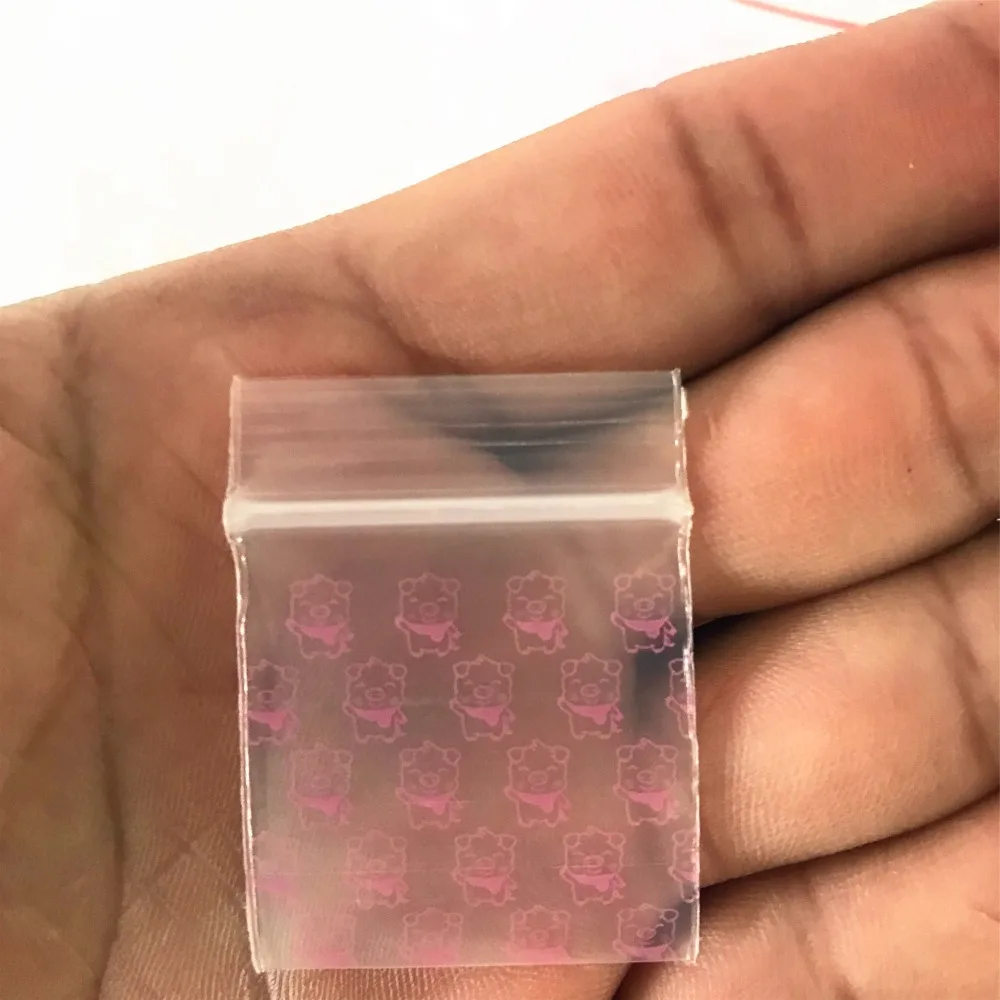 

1 pack (100 pieces) Cartoon new tobacco bag tobacco sealed bag storage bag Pink pig pattern with holder tobacco bag