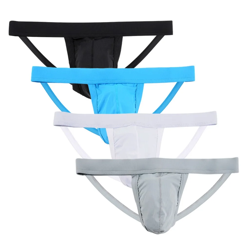 Men's Athletic Supporter Performance JockStrap Underwear Pack of 4