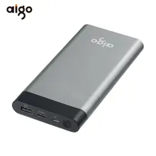 Aigo 10000 мАч полный Ёмкость Портативный Baterías portátiles Dual USB Зарядное устройство резервного копирования Комплекты внешних аккумуляторов для телефонов Tablette PC Перезаряжаемые