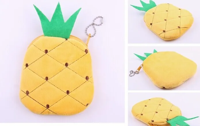 

Super Kawaii 10CM Fruit Pineapple Lady Coin Purse & Wallet Pouch Case BAG ; Girl's Pendant Makeup Storage BAG Pouch Handbag Case