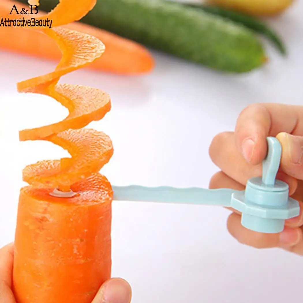 

Flower Fruit Vegetable Roll Rotating Tool Manual Spiral Cutters Kitchen Gadgets vegetable potato cucumber cutter