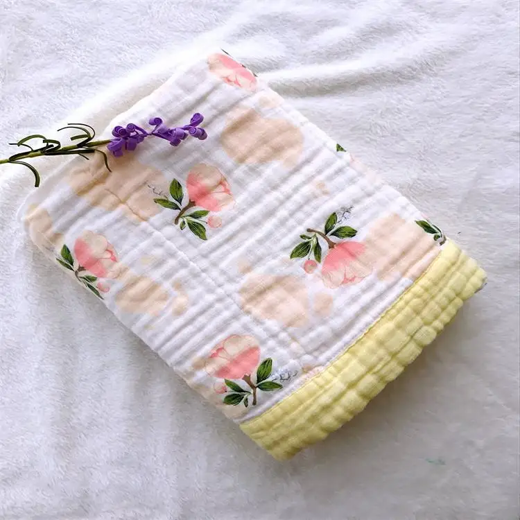 

(6 layers) Swaddle Baby Blanket Scarf Muslin Gauze Baby Stuff For Newborns Washing Baby Infant Newborn Blanket