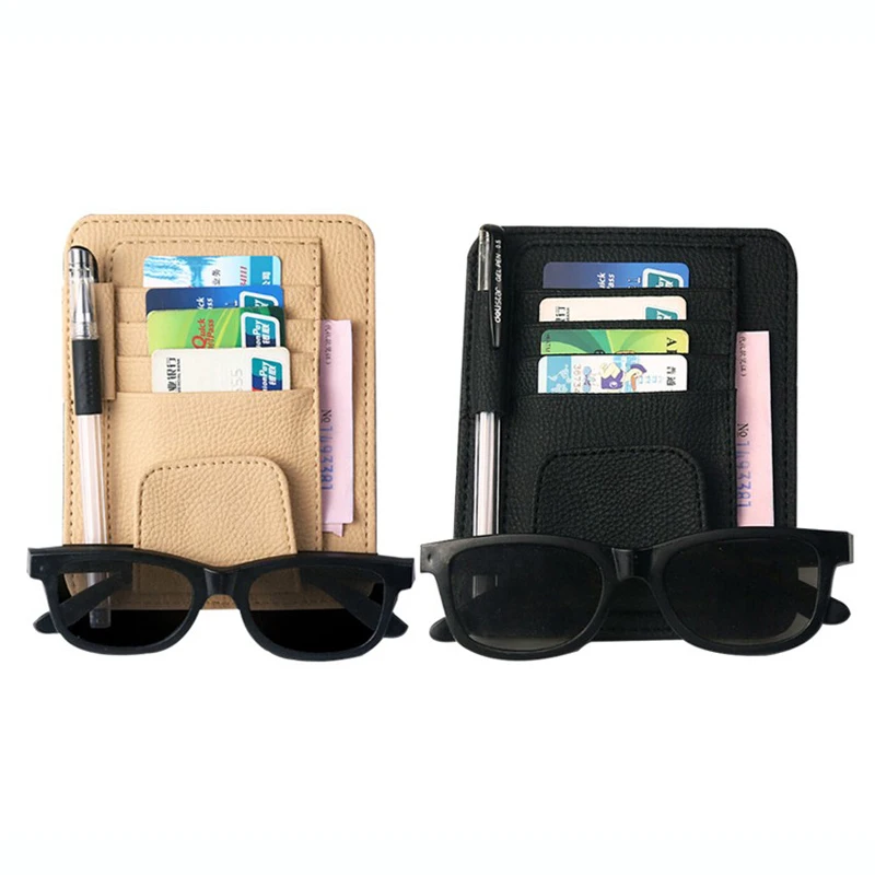 

Car Glasses Holder Clip Visor Storage holder Bag For Ford Focus 2 3 Fiesta Mondeo Kuga Citroen C4 C5 Skoda Octavia Rapid Superb