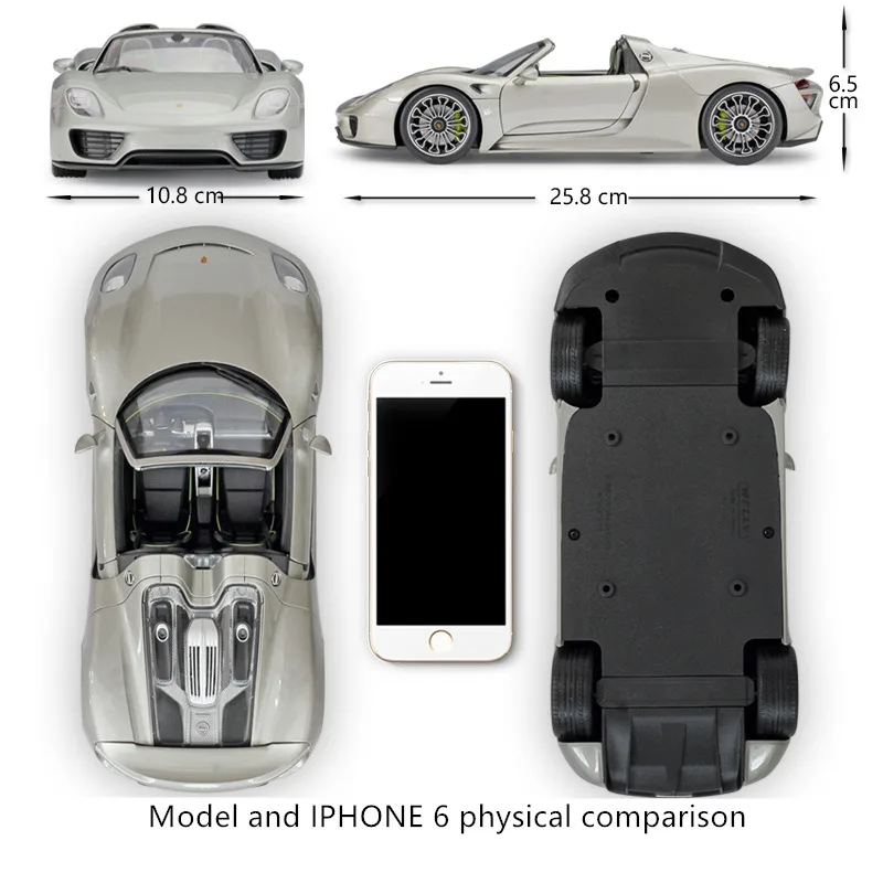 WELLY 1:18 Porsche 918 Spyder спортивный автомобиль сплав Ретро модель автомобиля классическая модель автомобиля украшение автомобиля коллекция подарок