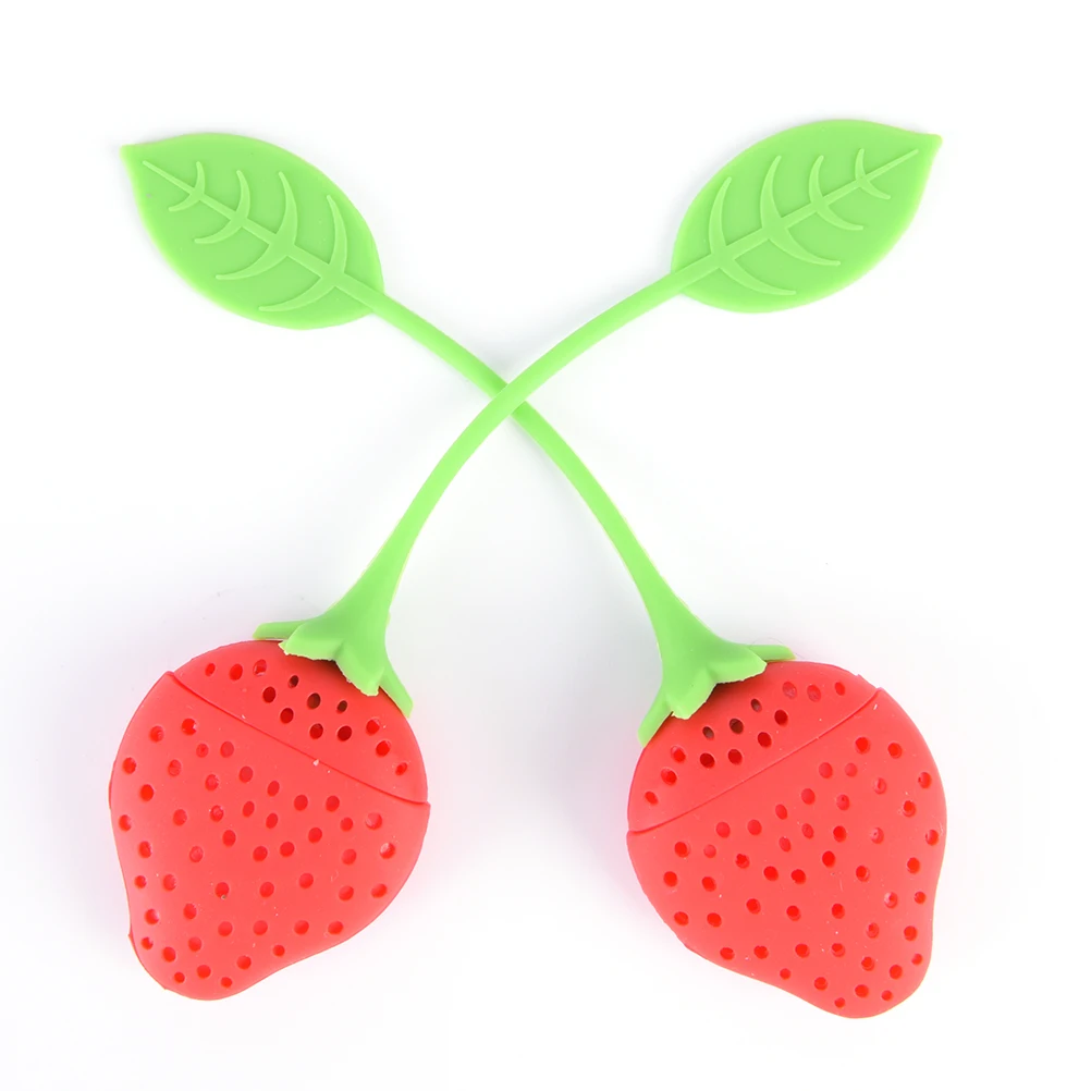 

1PC Cute Silicone Strawberry Tea Infuser Tea Filter Diffuser Reusable Tea Strainer Spice Loose Tea Leaf Herbal Tools