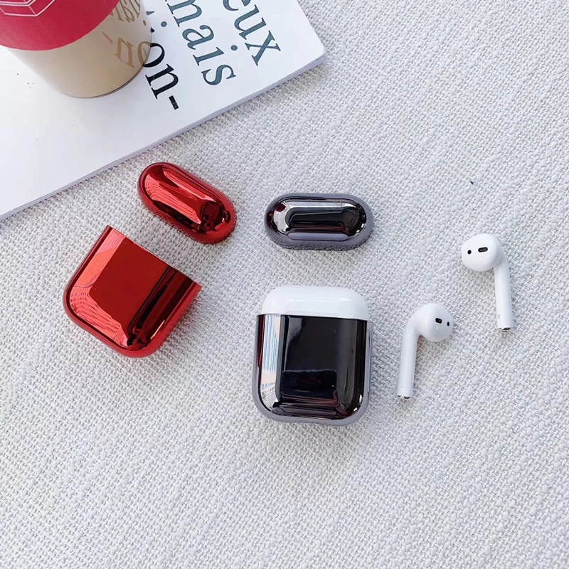 Чехол для AirPods, роскошный позолоченный Жесткий Чехол, Bluetooth, беспроводной Чехол для наушников для iPhone, наушники Air pods, 2 зарядного устройства