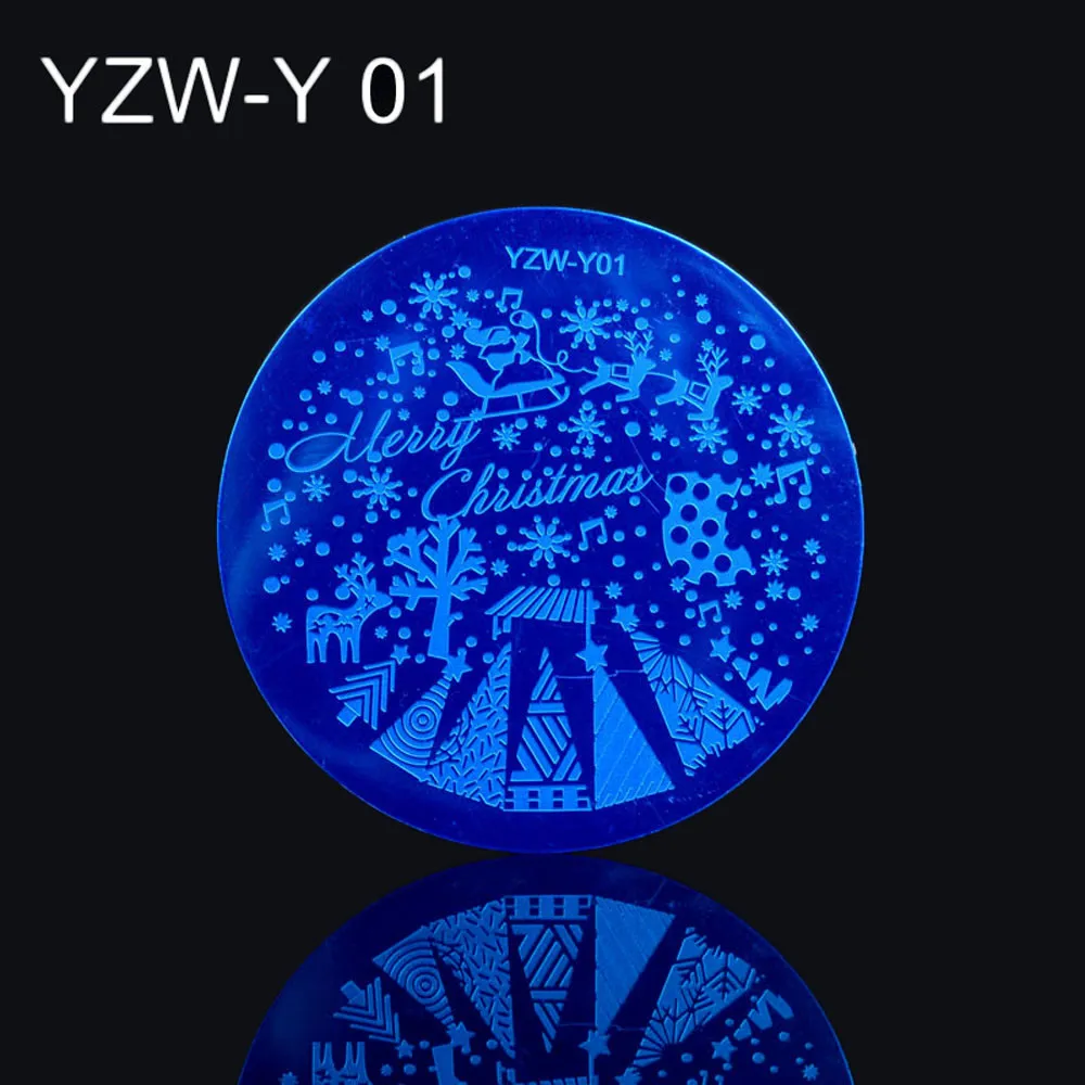 

1PC Nail art printing template winter snowflake Christmas nail decoration accessories