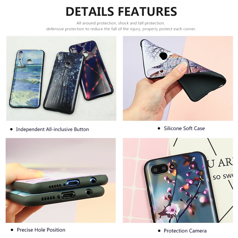 Чехол для Huawei Honor 9 Lite черный матовый чехол бампер силиконовая задняя крышка