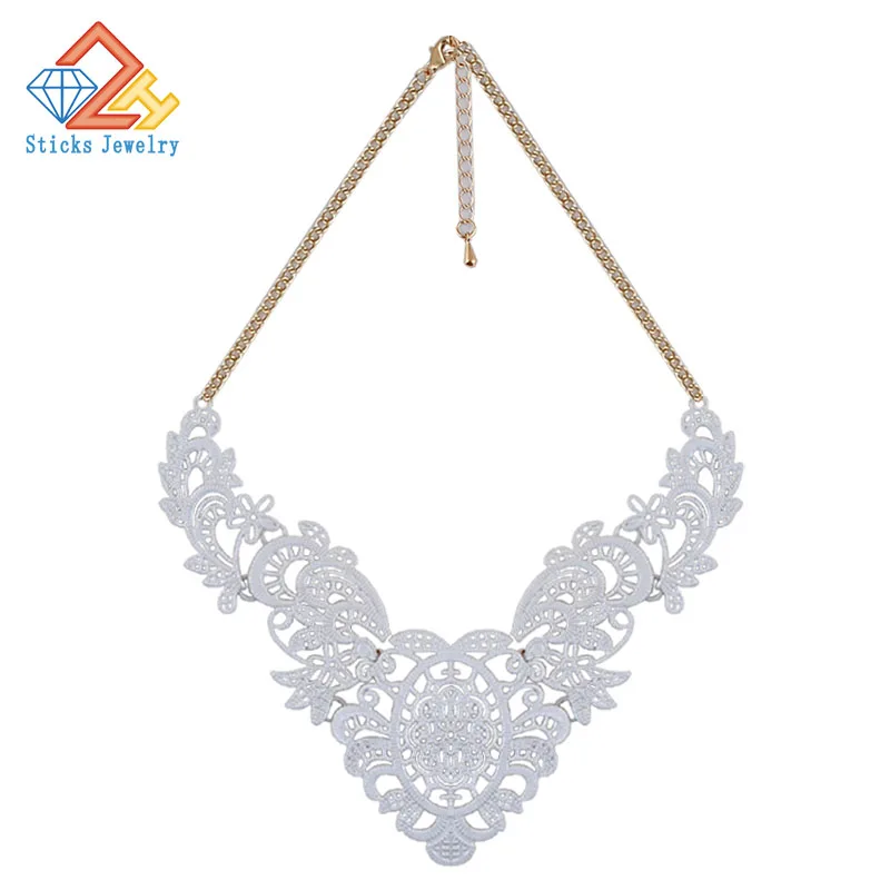 

Hot Sale Vintage Steampunk Necklace Lace Choker Collar Necklace Gothic Jewelry