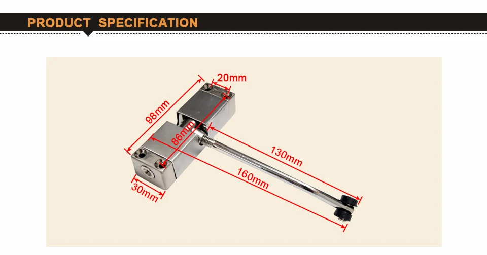 Дверной доводчик из нержавеющей стали, бесшумный дверной затвор, 30 кг, вес загрузки, 1000 мм, дверной затвор