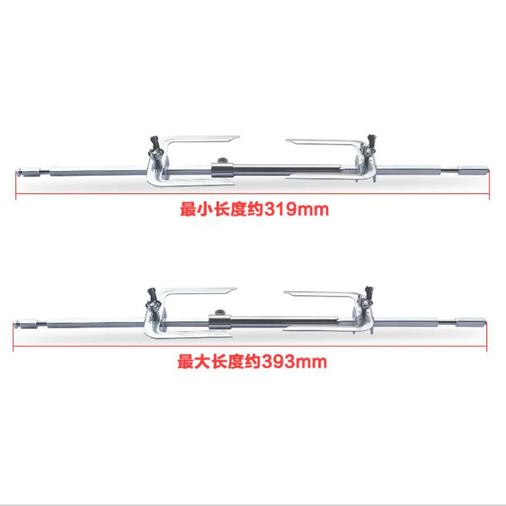 Alloy Plating Telescopic BBQ Stick - Meat/Sausage/Chicken Skewers - Spin Roasting Fork