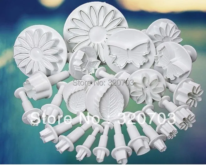 

7 Sets Sugarcraft Plungers Cutters Cake Smoother Decorating rolling pin Tools (F team)