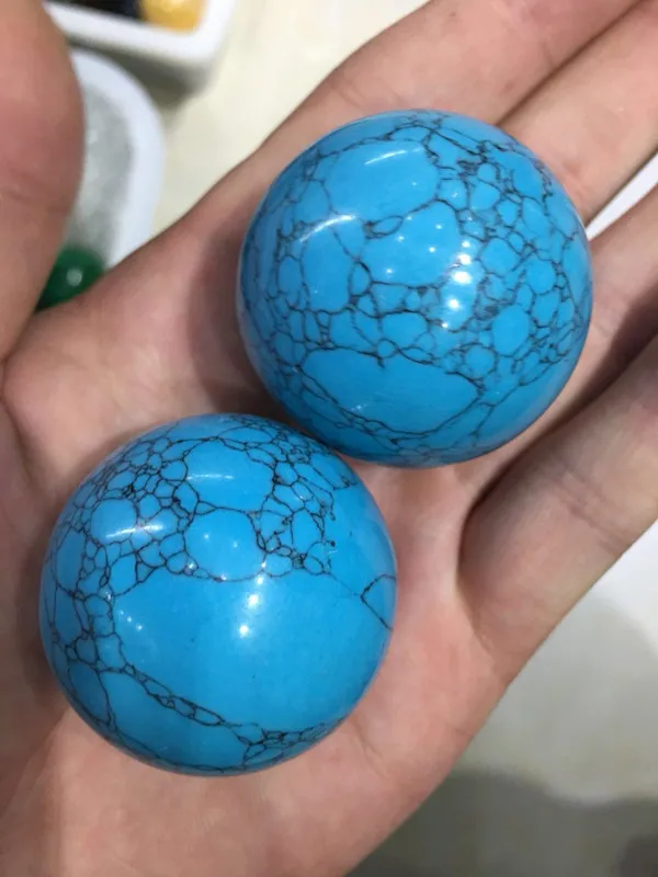 New fashion natural 40mm stable blue marble stone ball crystal healing