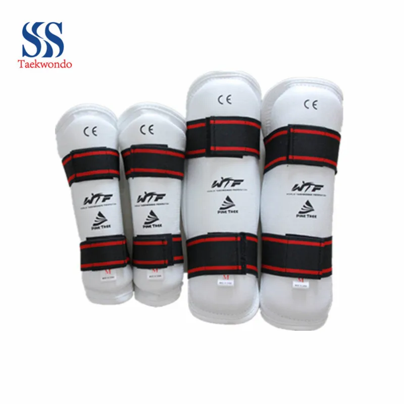 HOT SALE 4pcsTaekwondo protector WTF caneleira shin guard taekwondo arm