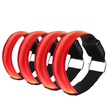 4 шт. светодиодный браслет отражающий свет легкие браслеты световая полоса Детская безопасность в темное время суток светящийся для спорта на открытом воздухе браслет#35