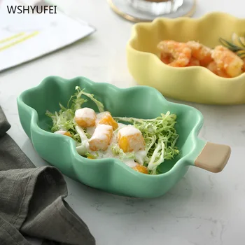 

Direct selling ceramic home cute creative tree shape Japanese and Korean fruit salad snacks dessert dessert bowl breakfast bowl