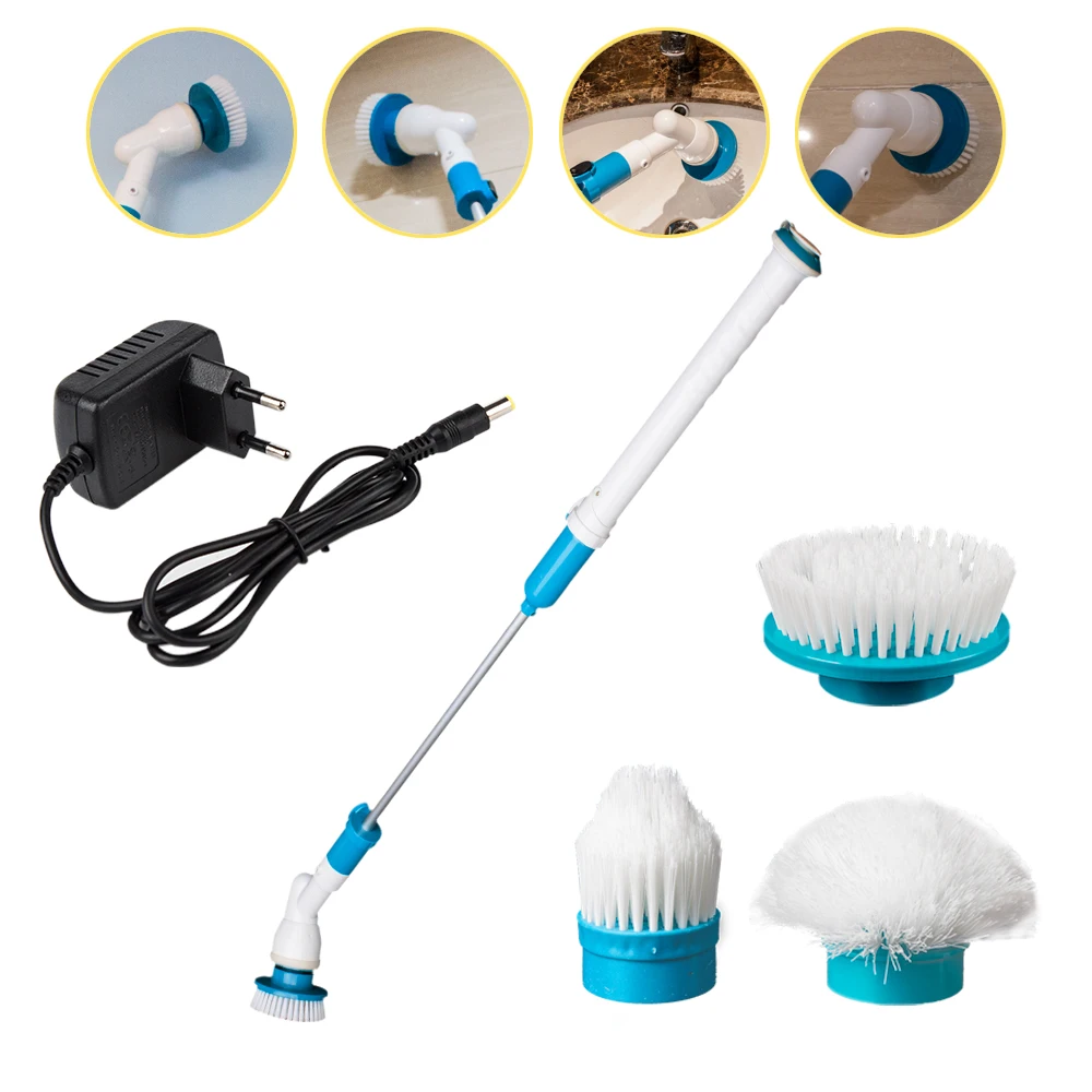 Electric Multifunction Brush Wireless Charging Scrubber Electric Long