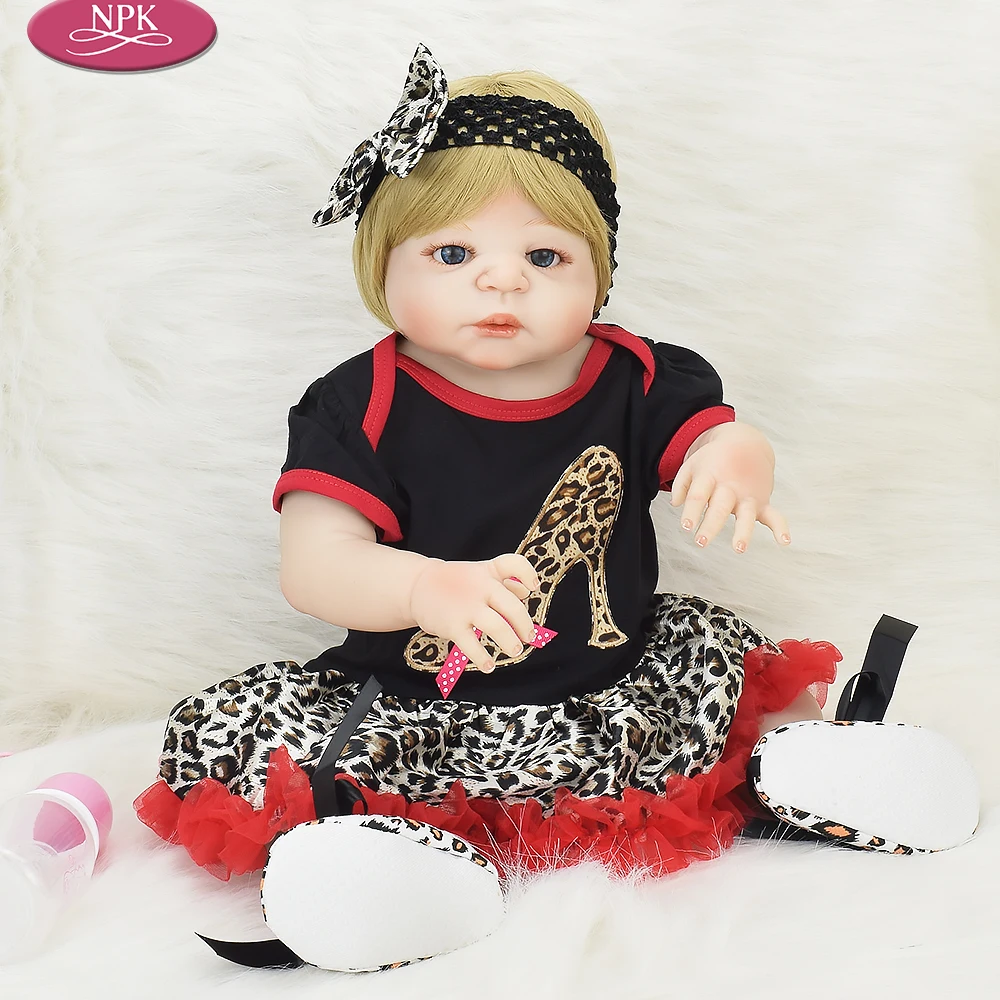 

NPK Lifelike Reborn Toddler Full Silicone Vinyl Bebes Reborn Girl Baby Doll Bathe Toys Realistic Newborn Babies Princess Bonecas